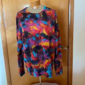 Saks Fifth Ave Sweater sz L Part Cashmere colorful